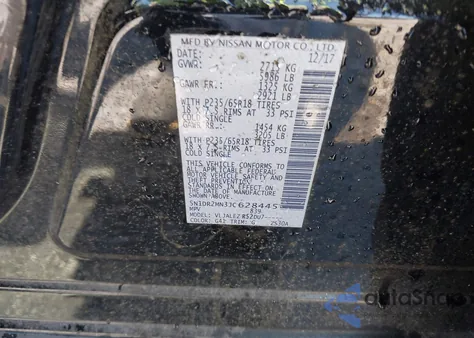 2018 Nissan Pathfinder Sv из США, поврежденный, VIN 5N1DR2MN3JC628445